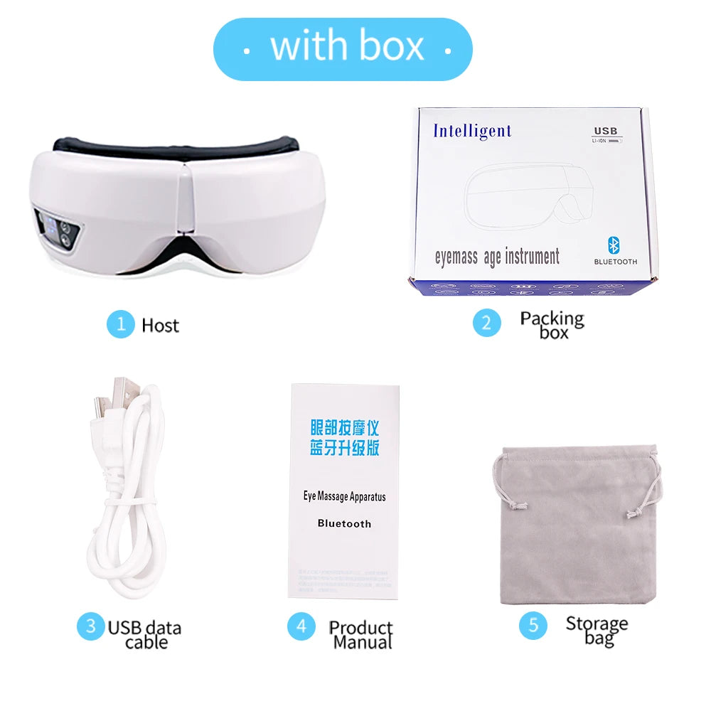 Buyvora™ Smart Eye Massager – Heat, Compression & Bluetooth Music