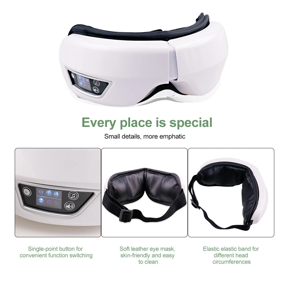 Buyvora™ Smart Eye Massager – Heat, Compression & Bluetooth Music