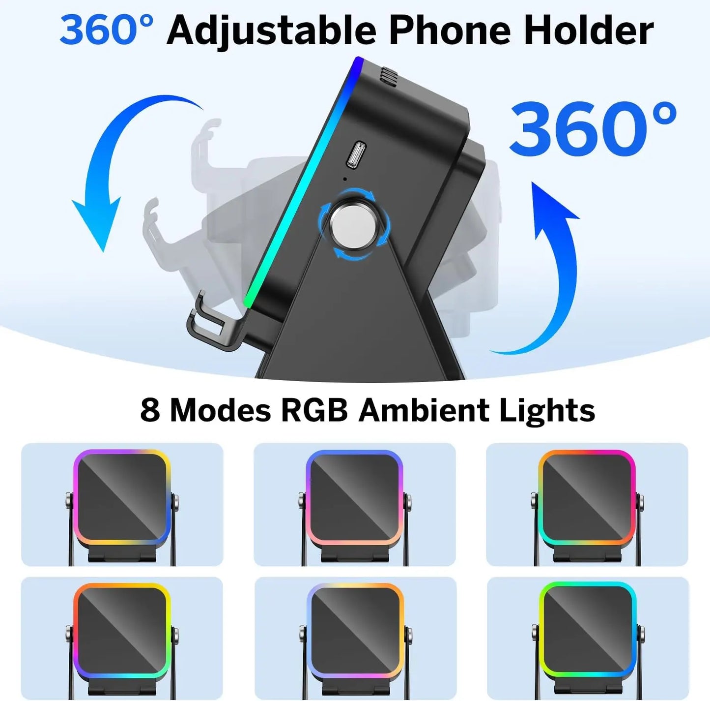𝗕𝘂𝘆𝘃𝗼𝗿𝗮™ 𝟱-𝗶𝗻-𝟭 𝗥𝗚𝗕 𝗟𝗶𝗴𝗵𝘁 𝗕𝗹𝘂𝗲𝘁𝗼𝗼𝘁𝗵 𝗣𝗵𝗼𝗻𝗲 𝗦𝘁𝗮𝗻𝗱